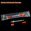 U-100 Syringe with Needle, 30G 1/2cc 5/16 Inch (8mm) Syringe, Individually Wrapped, Pack of 100